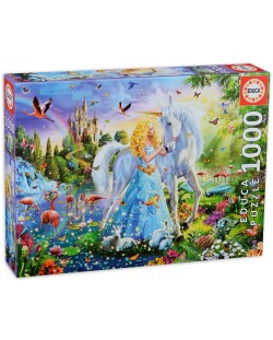 Puzzle Educa 1000 de piese - Printesa si unicornul