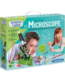 Set Clementoni Science & Play - Primul meu Microscop, cu accesorii