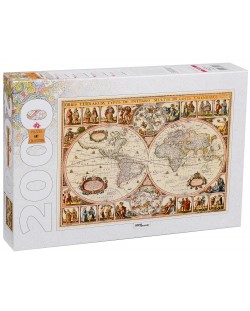 Puzzle Step Puzzle de 2000 piese - Harta istorica a lumii