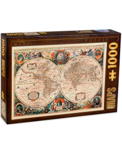 Puzzle D-Toys de 1000 piese - Harti vintage, Harta vintage