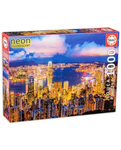 Puzzle neon Educa de 1000 piese - Hong Kong