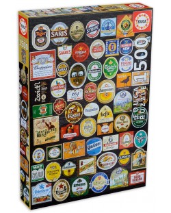 Puzzle Educa de 1500 piese - Etichete sticle bere