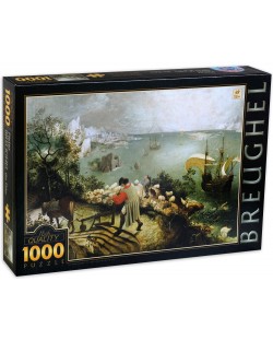 Puzzle D-Toys de 1000 piese - Peisajul cu caderea lui Icarus, Pieter Bruegel 
