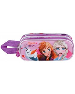 Penar școlar 3D Karactermania Frozen 2 - Friends, 2 fermoare