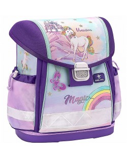 Rucsac-cutie pentru scoala Belmil - Rainbow Unicorn Magic