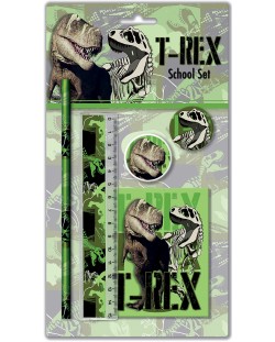 Set de materiale școlare Graffiti T-Rex - T-Rex, 5 piese