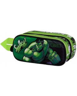 Penar școlar 3D Karactermania Hulk - Superhuman, 2 fermoare