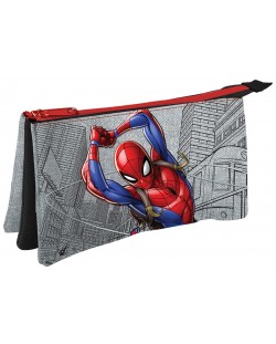 Penar școlar  Kstationery Spider-Man - Cu 3 compartimente și un fermoar