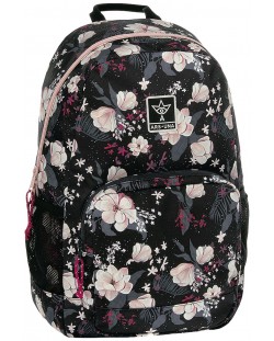 Ghiozdan școlar Ars Una AU-14 - Flowery Black, 27 l