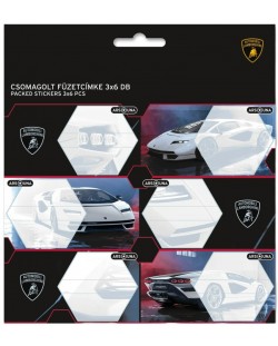 Etichete școlare Ars Una Lamborghini - 18 bucăți, alb
