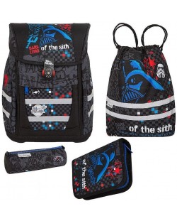 Set școlar Cool Pack Star Wars - Ghiozdan, două penare și sac de sport