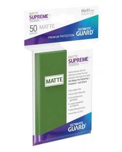 Protectii Ultimate Guard Supreme UX Sleeves - Standard Size - Verde mat (50 buc.)