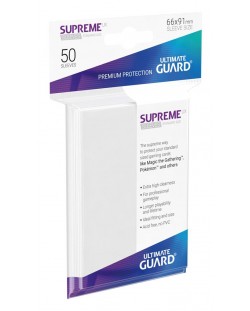 Protectii Ultimate Guard Supreme UX Sleeves - Standard Size -Albe (50 buc.)