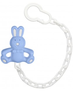 Lanț de suzete Wee Baby - Jucărie, Blue Bunny