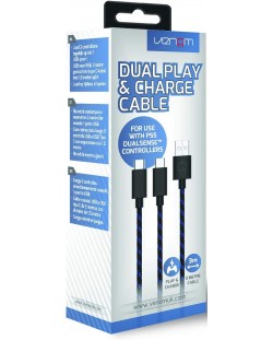 Venom Dual Play & Charge 3 m Type-C cable (PS5)