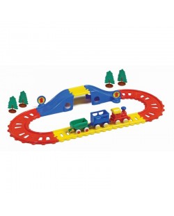 Viking Toys Tren de 21 de piese cu pod