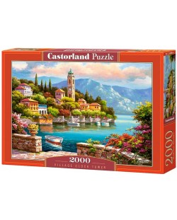 Puzzle Castorland de 2000 piese - Turnul cu ceas de langa port, Sung Kim