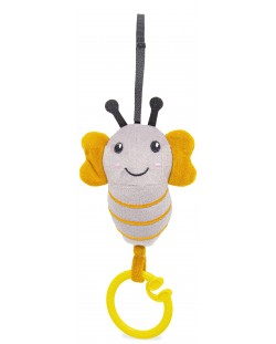 Jucărie vibratoare pentru copii BabyJem - Bee, gri, 15 x 8 cm