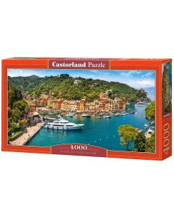 Puzzle panoramic Castorland de 4000 piese - Vedere spre Portofino, Italia