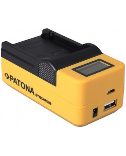 Încărcător Patona - pentru acumulator Canon LP-E17, LCD, galben