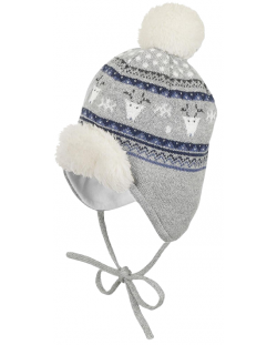 Pălărie de iarnă pentru bebeluși cu pompon Sterntaler - 47 cm, 9-12 luni
