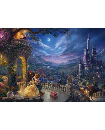 Puzzle Schmidt de 1000 piese - Thomas Kinkade Beauty and the Beast Dancing in the Moonlight - 2