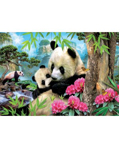 Puzzle Educa din 1000 de piese - Ursi panda - 2