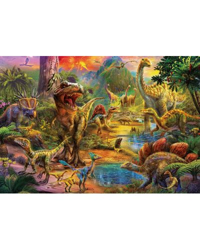 Puzzle Educa de 1000 piese - Tara dinozaurilor - 2