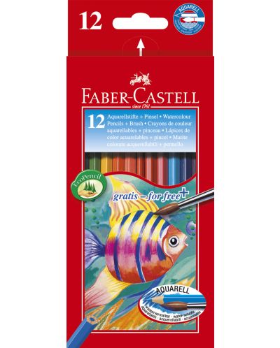 Creioane acuarela  Faber-Castell - 12 bucati - 1
