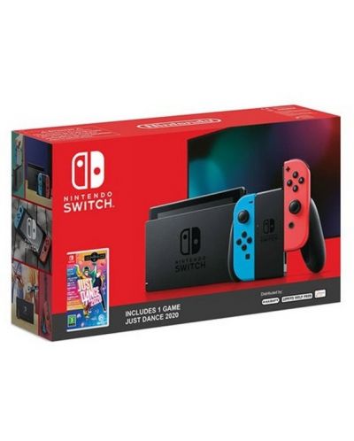 Nintendo Switch - Red & Blue + Just Dance 2020 Bundle	 - 1