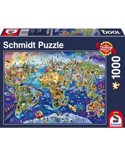 Puzzle Schmidt de 1000 piese - Discover the World - 1