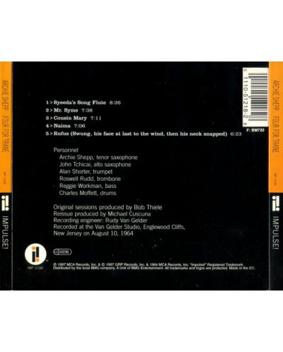 Archie Shepp - Four for Trane (CD) - 2