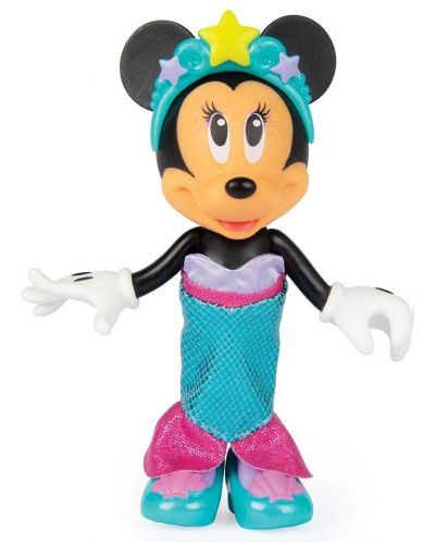 Papusa IMC Toys Disney - Minnie Mouse, sirena, 15 cm - 4