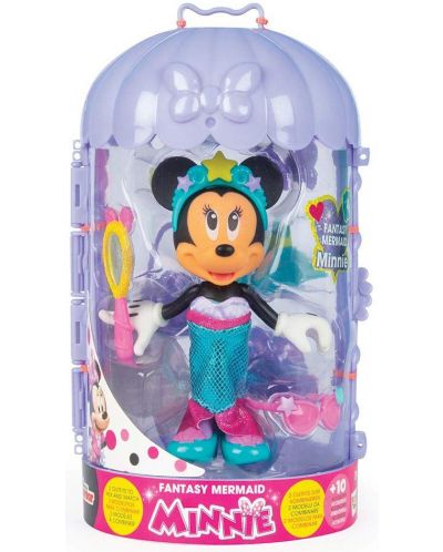 Papusa IMC Toys Disney - Minnie Mouse, sirena, 15 cm - 1