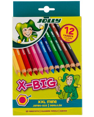 Set de creioane colorate Jolly X-Big - 12 culori - 1