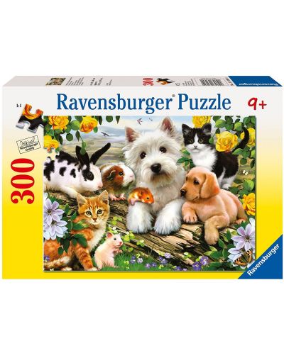 Puzzle Ravensburger de 300 piese - Animale fericite - 1