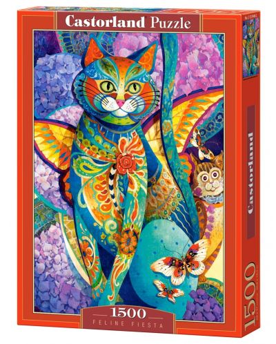 Puzzle Castorland de 1500 piese - Bucuria pisicii - 1