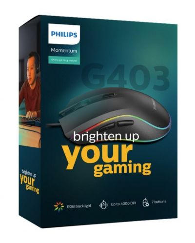 Mouse gaming Philips - Momentum G403, negru - 4