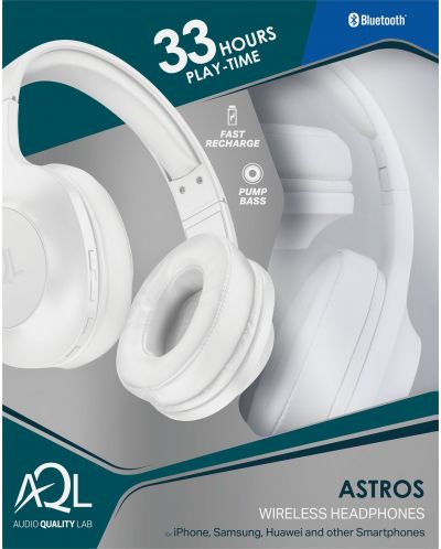 Casti wireless AQL - Astros, albe - 3