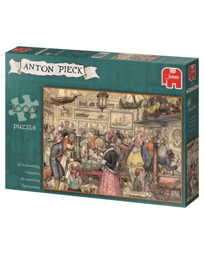 Puzzle Jumbo de 1000 piese - Expozitia, Anton Pieck - 1