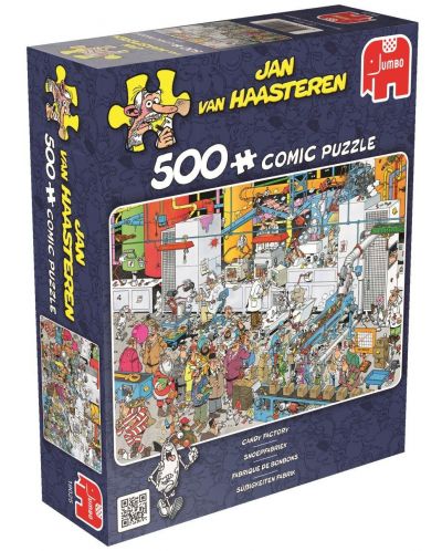 Puzzle Jumbo de 500 piese - Fabrica de bomboane, Jan van Haasteren - 1