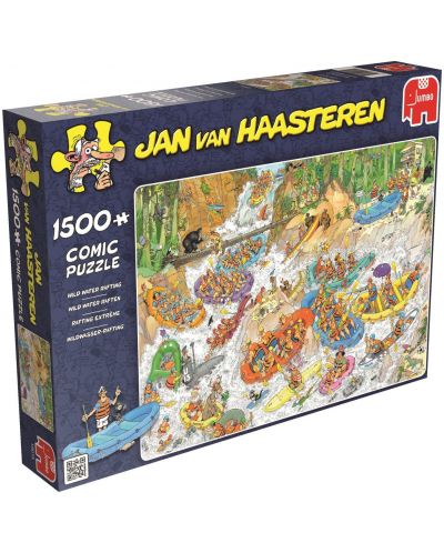 Puzzle Jumbo de 1500 piese - Rafting in ape furtunoase, Jan van Haastern - 1