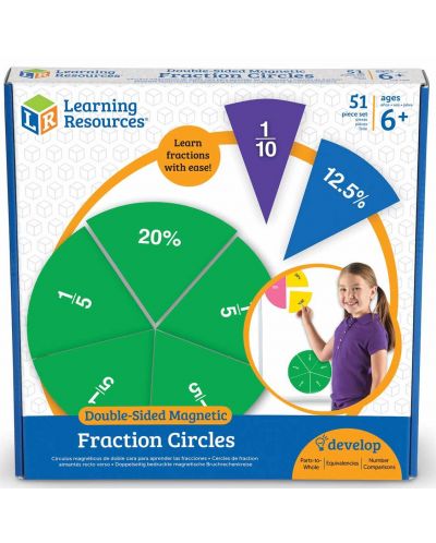 Culegere de matematica pentru copii Learning Resources - Fractii si procente - 1