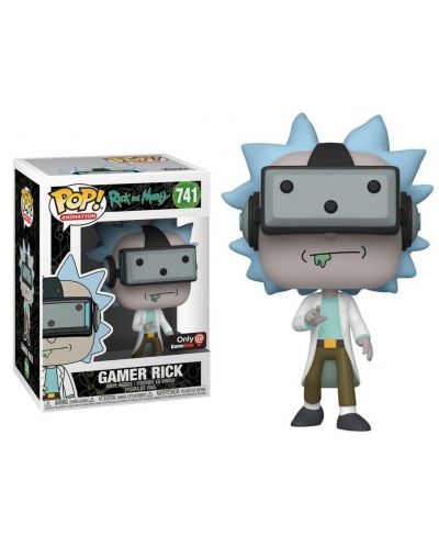 Figurina Funko POP! Animation: Rick and Morty - Gamer Rick (with VR) (Special Edition) #741 - 2