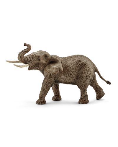 Figurina Schleich  Wild Life Africa - Elefant african, cu trompa ridicata, mascul - 1