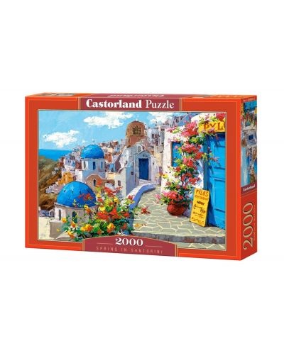 Puzzle Castorland de 2000 piese - Primavara in Santorini - 1