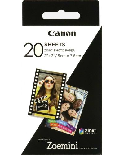 Hârtie foto Canon - Zink 2x3", pentru Zoemini, 20 de buc - 1
