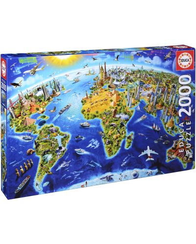 Puzzle Educa de 2000 piese - Atractii mondiale - 1