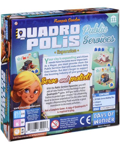 Extensie pentru jocul de societate Quadropolis - Public Services - 2