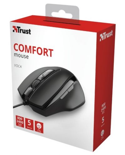 Mouse Trust - Voca Comfort, optic, negru - 5